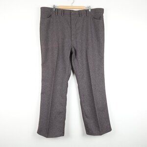 Vintage USA Wrangler Polyester Pants Men's 46x30 Straight Leg Trousers